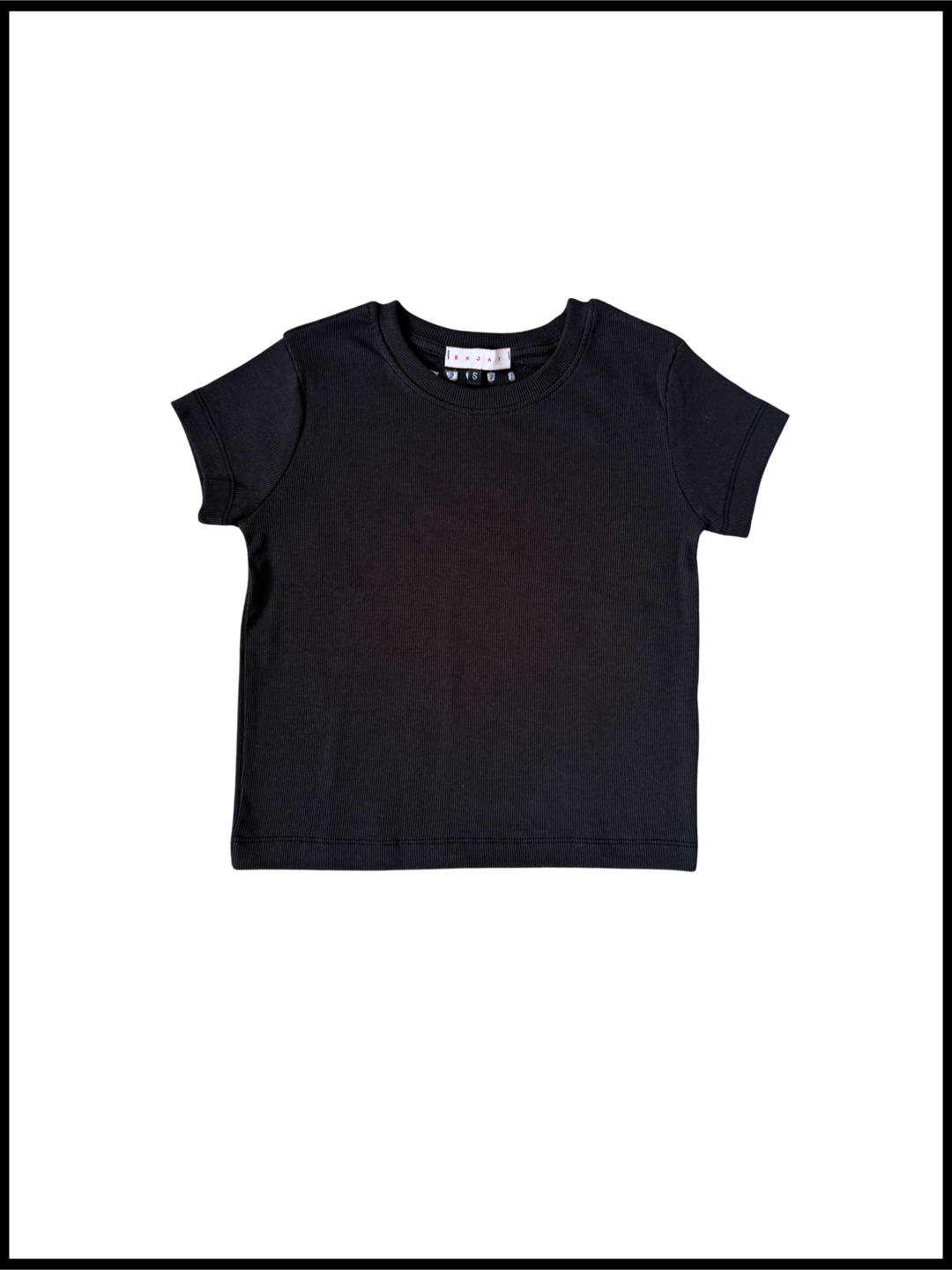 Cropped Ribbed Tee