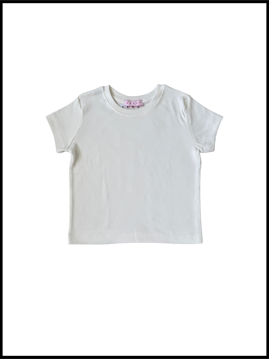 Cropped Ribbed Tee